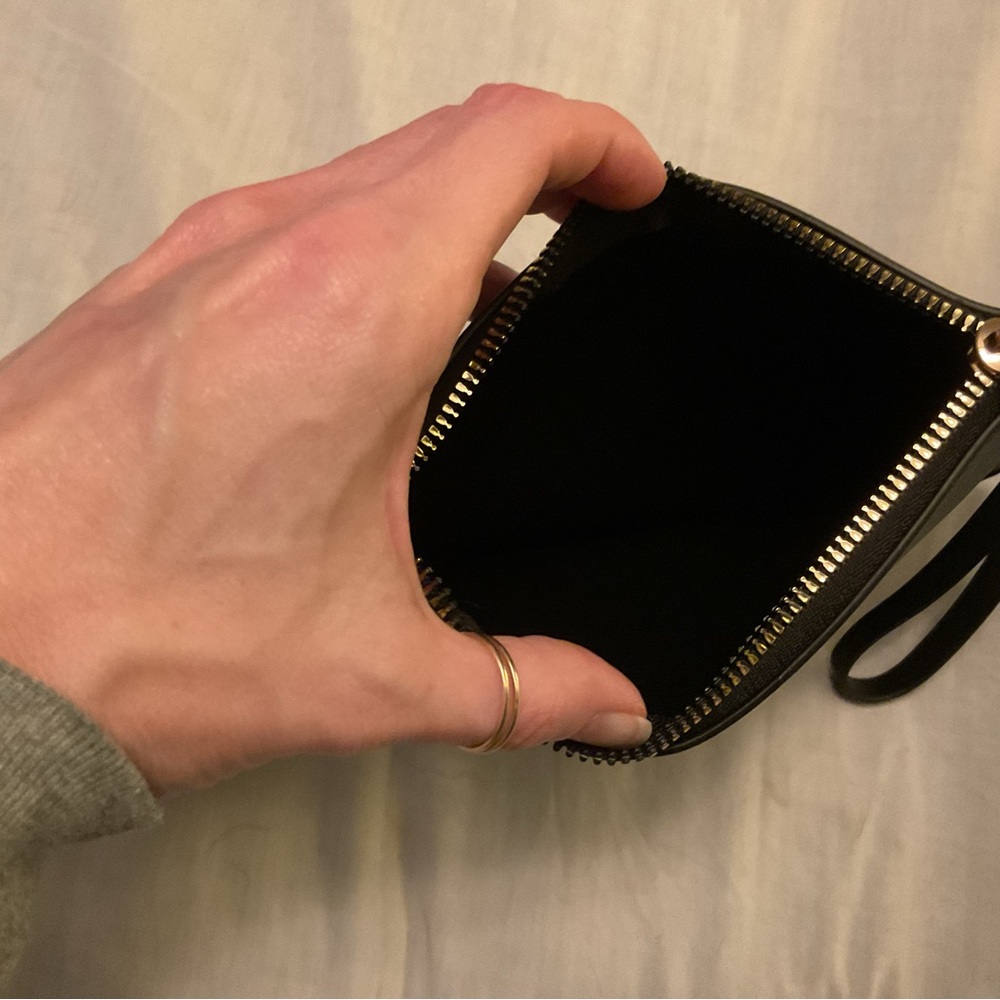NWOT Kate Spade Black Coated Canvas Large Wristlet - Picture 7 of 7